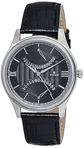 Titan Classique Black Dial Men's Leather Watch – 1620SL01
